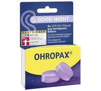 OHROPAX Good Night - Tapones para los oídos hechos de silicona moldeable, adecuados para todos los oídos y todas las posiciones de sueño, valor de aislamiento acústico SNR 23 dB, para un sueño