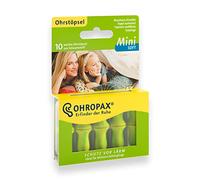 OHROPAX Mini Soft - Tapones para los oídos anatómicos para el canal auditivo pequeño y para niños - de espuma - para relajarse, dormir y escuchar música - 1 x 10 unidades