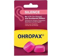 Ohropax Tapones para los oídos Silence – Silicona moldeable rosa, SNR 23 dB, para dormir