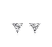 Ohrring Set Silber, Echt Silber Ohrringe Damen Dreieck mit Weiß Zirkonia Dankeschön Geschenke