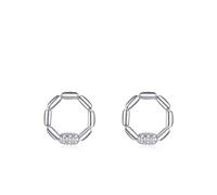 Ohrringe Damen, Ohrringe Set Silber Boho Rund mit Zirkonia 925 Silber Geschenk Beste Freundin Geburtstag