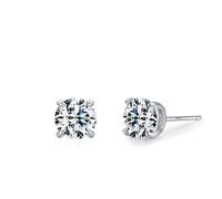 Ohrringe Silber 925, Ohrringe Stecker Damen Silber Rund mit Zirkonia Jahrestag Geschenk