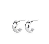 Ohrringe Silber Damen, Silber Ohrringe 925 Damen Klobige C-Form Geschenk 18 Geburtstag Mädchen
