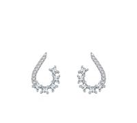Ohrringe Silber Hochzeit, Ohrhänger Silber 925 Set Geometrisch mit Zirkonia Mama Geschenk