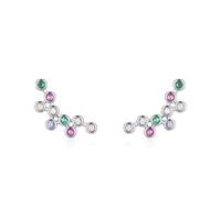 Ohrringe Stecker, Ohrringe Set 925 Silber Geometrisch mit Zirkonia Beste Freundin Geschenke