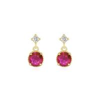 Ohrringe Vergoldet Damen, Ohrringe Silber 925 Rund mit Zirkonia Geschenke für Mama