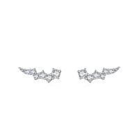 Ohrstecker Silber 925 Klein, Ohrring Stecker Silber Flügel mit Zirkonia Geschenke Damen