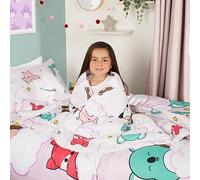 OHS Squishmallows - Manta con Peso de 2 kg, para aliviar el estrés, Cama Individual, Lindos Personajes de Squishmallows, antiansiedad, edredón con Peso, Color Lila