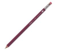 OHTO WN01 - Lápiz mecánico de madera, punta fina de 0,5 mm, cuerpo largo estándar, cuerpo rojo oscuro, hecho de cedro de incienso, WN01-SP5-EN