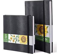 Ohuhu Lote de 2 Cuaderno de Bocetos, Bloc Dibujo, Papel liso 200 GSM para dibujo, 78 hojas / 156 páginas, Profesionales, Dibujar y Hacer Bocetos, para rotuladores a base de alcohol, 21x21cm & A4