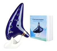 Ohuhu Ocarina Zelda 12 Agujero Ocarina de Cerámica, Leyenda de Zelda Alto C Zelda Ocarinas, Ocarina Instrumento con Soporte Blanco, Cuerda, Bolsa & Instrucciones