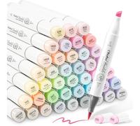 Ohuhu Pastel Rotuladores Alcohol 48 Pincel & Cincel Recargable (Sweetness)
