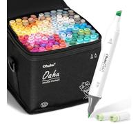 Ohuhu Rotuladores Alcohol 120 Cincel & Fino Set Arte para Dibujo Bocetos
