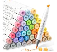 Ohuhu Rotuladores Alcohol 48 Pincel & Cincel con Estuche & Mezclador