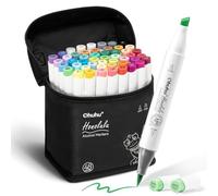 Ohuhu Rotuladores Alcohol 48 Pincel & Cincel para Colorear Adultos