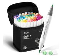 Ohuhu Rotuladores Alcohol 48 Pincel & Fino para Colorear Adultos