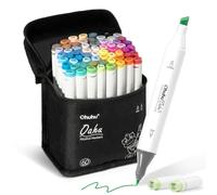 Ohuhu Rotuladores Alcohol 60 Cincel & Fino Set Arte para Dibujo Bocetos