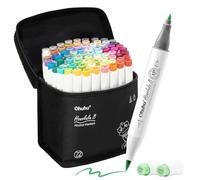 Ohuhu Rotuladores Alcohol 72 Pincel & Fino Set Arte Recargable
