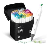 Ohuhu Rotuladores Alcohol 80 Cincel & Fino Set Arte para Resaltar Subrayar