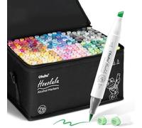 Ohuhu Rotuladores Pincel 216 Pincel & Cincel Set Arte Recargable | Doble Punta Mezcla Fácil & Sin Manchas Secado Rápido para Ilustración Caligrafía & Bocetos AP Certificado - Honolulu