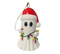 Ohulelks Adorno de Árbol de Navidad, Sombrero Rojo, Fantasma, Amuleto, Estatua de Fantasma Pequeña, Juguete Coleccionable, Decoración del Hogar, Centro de Mesa Navideño