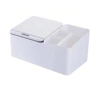 Ohulelks Caja de Almacenamiento de Escritorio Eléctrica de Inducción Inteligente, Ideal para el Cuidado de la Piel, para Pañuelos, para Refrigerios de Oficina.