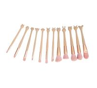 Ohulelks Chinese Zodiac 12 Unids Rosado Makeup Brushes Make Up Brush Mujer Blush Powder Foundation Beauty Tool Sin Bolsa