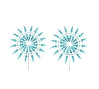 Ohulelks de Viento de Metal Mágico Azul de Viento de Metal Cinético, Adecuado para Patio y Jardín