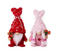 Ohulelks Decoraciones de Gnomos del DíA de San ValentíN, Paquete de 2 Gnomos de Tomte Suecos Hechos A Mano, Decoraciones del DíA de San ValentíN para el Hogar