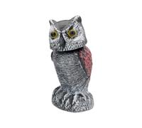 Ohulelks Dispositivos de Control de Espantapájaros con Señuelo de Búho Falso Giratorio de 360°, Elemento Disuasorio de Búhos, Decoración de Jardín A