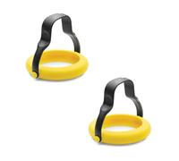 Ohulelks Espátula para Aletas de Huevos Anillos de Silicona para Huevos Espátula con Agarre y 2 en 1 Panqueques Tostadas Francesas Tortilla para Hacer en Casa, 2 Piezas