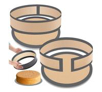 Ohulelks Juegos de Tapetes de Silicona para Hornear para Moldes Desmontables Antiadherentes de 9 Pulgadas, Evitan Que el Pastel Se Pegue A los Lados y Al Fondo.