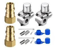 Ohulelks Kits de Conversión R134a Acondicionadores de Aire Válvulas de Llenado Accesorios Adaptadores de Puerto Modernizaciones Acopladores de Desconexión Rápida