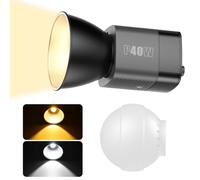 Ohulelks Luz LED para Video, 40 W, COB Bicolor, Luz de Estudio Fotográfico, 2500 K-6500 K, 5000 MAh, para Transmisión en, Fotografía Comercial