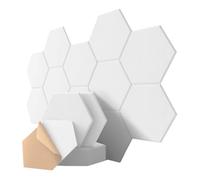 Ohulelks Paquete de 12 Paneles Acústicos Hexagonales de 30,5 X 25,4 X 1 cm, Insonorizados, Autoadhesivos, para Estudio de Grabación y Oficina B