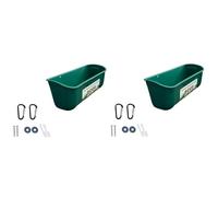Ohulelks Paquete de 2 Comederos para Patos, Comedero Colgante para Cerca, Comedero para Ganso y Pavo con Clips