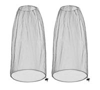 Ohulelks Paquete de 2 Mosquiteras Grandes de 99 X 66 cm, Mosquitera Extragrande, Ideal para la Mayoría de Sombreros y Jardinería, Color Gris.