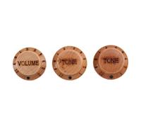 Ohulelks Perillas de Madera para Guitarra, Botones de Control de Volumen y Tono, Accesorios Eléctricos, Tapas de Repuesto para Potenciómetro de Bajos.
