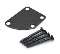 Ohulelks Placa de Mástil para Guitarra Eléctrica, Corte Curvo, Semicircular, Asimetría, Junta de Mástil, Placa de Montaje Posterior, 4 Orificios con Tornillos A
