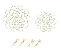 Ohulelks Soporte para Arreglos Florales, Soporte para Arreglos Florales, de Ramo, Suministros de Tapa de Flores Reutilizables para Fijación de Plantas, Dorado