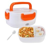 Ohulelks Vajilla Fiambrera Eléctrica Calentada para Viajes en Coche, Caja Bento con Calefacción, Calentador Alimentos con Enchufe para Coche, Recipiente Alimentos Calentamiento Rápido