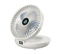 Ohulelks Ventilador de Escritorio Plegable 2 en 1, Aire Acondicionado Portátil, Ventilador Montado en la Pared, Recargable con 3 Velocidades para Oficina en Casa, Color