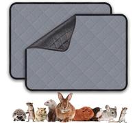 OHVVGN Guinea Pig Fleece Cage Liner, 2 Pack Washable Guinea Pig Pee Pads,Waterproof Reusable& Anti Slip Guinea Pig Bedding Super Absorbent Pee Pad for Small Animals