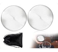 OHYANYAO 2 Filtros de Café, Microfiltros Metálicos Finos Reutilizables y Lavables, Compatible con AeroPress Cafeteras, para Café Italiano y Americano