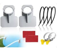 OHYANYAO 2 Soportes Para Manguera De Piscina,Soporte Para Tubería De Piscina,Protección De Plástico Contra Dobleces,Soporte Para Manguera Con Brida,Compatible Con Intex Piscina(Gris)