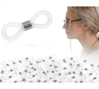 OHYANYAO 50 Conectores De Silicona Para Cadenas De Gafas,Regulables Y Antideslizantes,Útiles Asimismo Para Collares Y Accesorios,Invisibles Y Duraderos En Tonos Transparentes