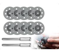 OHYANYAO Disco De Corte De Diamante De 12 Piezas,Muela De Diamante Con 2 Mandriles,Accesorios Para Herramientas Rotativas,Apto Para Cortar Vidrio,Jade,Cerámica Y Láminas De Hierro