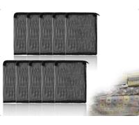 OHYANYAO Paquete de 10 Pinzas para Acuario Bolsas,Bolsas de Filtro de Malla Reutilizables con Cremallera,Ideales para Acuarios,Jardines,Piedras de Filtro de Carbón Activado,Anillos de Cerámica (Negro)