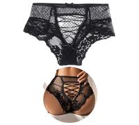 ohyeahlady Mini Shorts Cortos Mujer Talla Grande Bragas Brasileñas Cintura Alta Elástico Ropa Interior Ajustable Bikini Braguitas Culotte Tangas Curvy Comodos Underwear Thong Lencería Negro,S