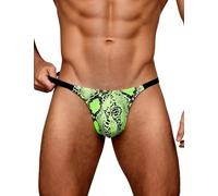 ohyeahlady Tanga Hombre Sexy Talla Grande Tangas de Hilo Invisible Calzoncillos Transpirable Slips Talle Bajo Men Micro Thong G-String Lenceria Curvy Underwear Ropa Interior Masculino Verde,L